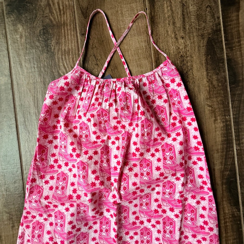 Printfresh Women's Rhinestone Cowgirl Organic Cotton Cami Nightgown,Pink,XS(NWT) - Picture 3 of 11